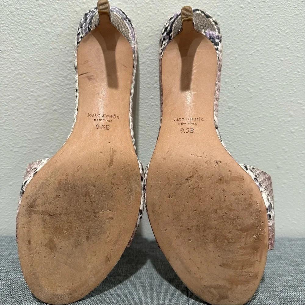 Kate Spade New York Savvi Snakeskin Embossed Leather Mules